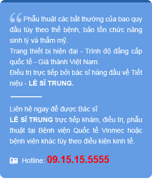chữa hẹp bao quy đầu